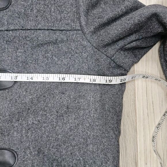 OLD NAVY Womens Gray Faux Fur Hooded Wool Peacoat Medium Tall - Picture 6 of 10